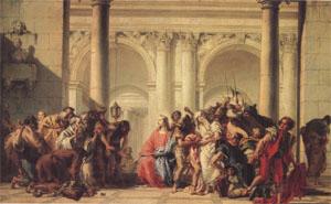 Giovanni Battista Tiepolo Christ with the Woman Taken in Adultery (mk05) Germany oil painting art